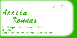 attila kondas business card