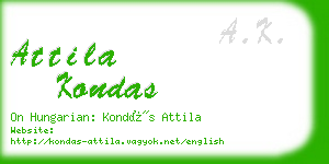 attila kondas business card